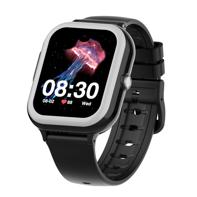 Smartwatch Copii Junior Gadget Safe Watch 31 PRO AMOLED, cu GPS, TripleSafe™, Big Screen 1.78inch, Telefon, WhatsApp, Protecție la apă, Negru
