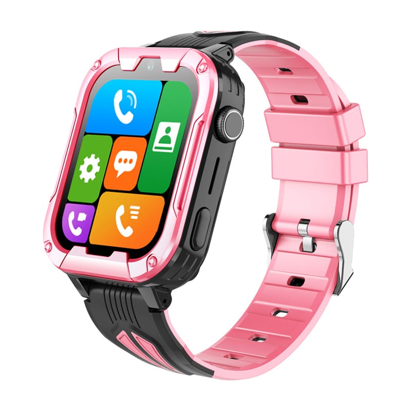 Smartwatch Copii Junior Gadget Safe Watch 34 PRO cu GPS, TripleSafe™, Big Screen 1.83inch, Telefon, WhatsApp, Cameră, Protecție la apă, Roz